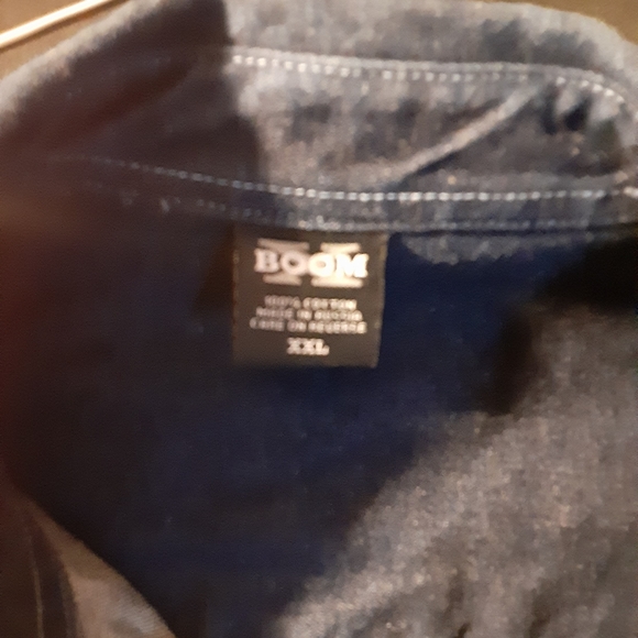 Boom X denim button-down short sleeve shirt - Picture 2 of 7